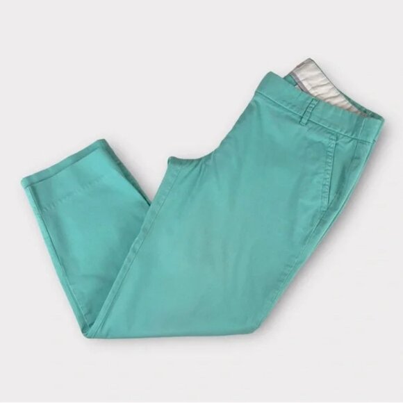 J. Crew City Fit Stretch Ankle pants Women's Size 2 Mint Green Cotton Spandex St - Picture 9 of 10